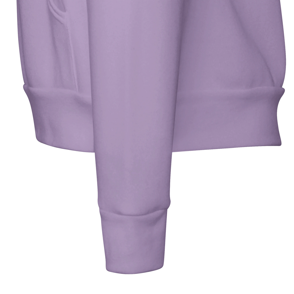 classic pullover hoodie gildan 18500 heavy blend image showing lavender sweatshirt with front pocket and ribbed cuffs