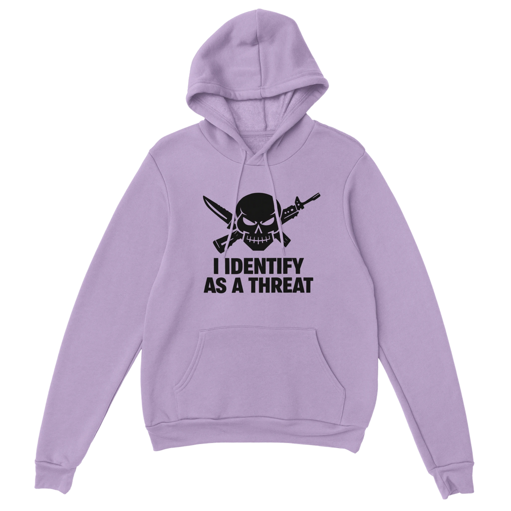 classic pullover hoodie gildan 18500 heavy blend - soft cotton/polyester fleece with double-lined hood, front pouch pocket, rib cuffs, and printed graphic